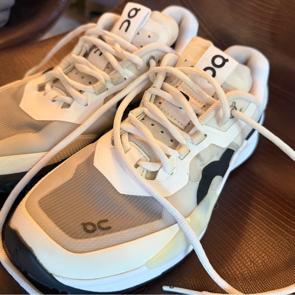 On Women's Athletic Shoes - Cream and Black